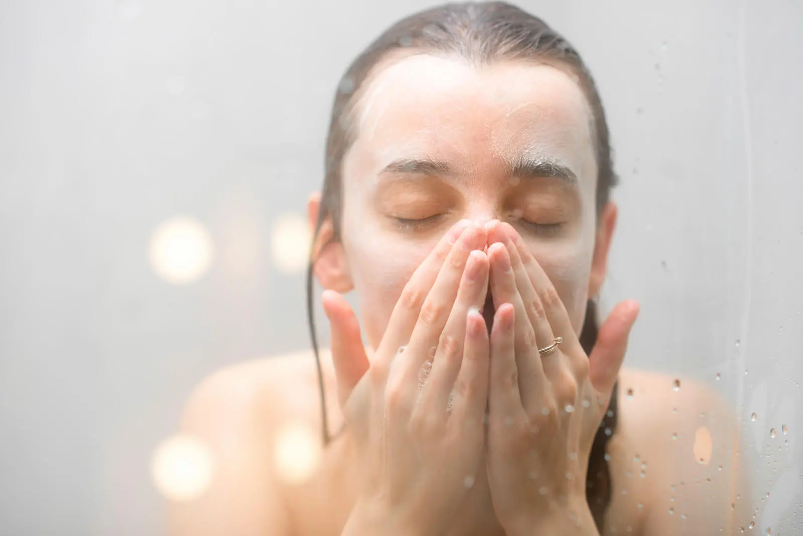 washing face