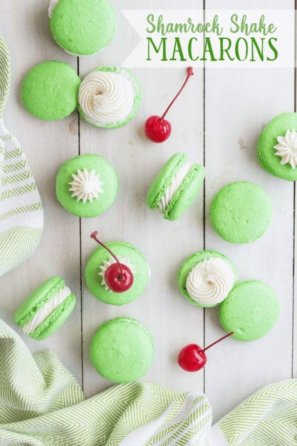 Shamrock Shake Macarons