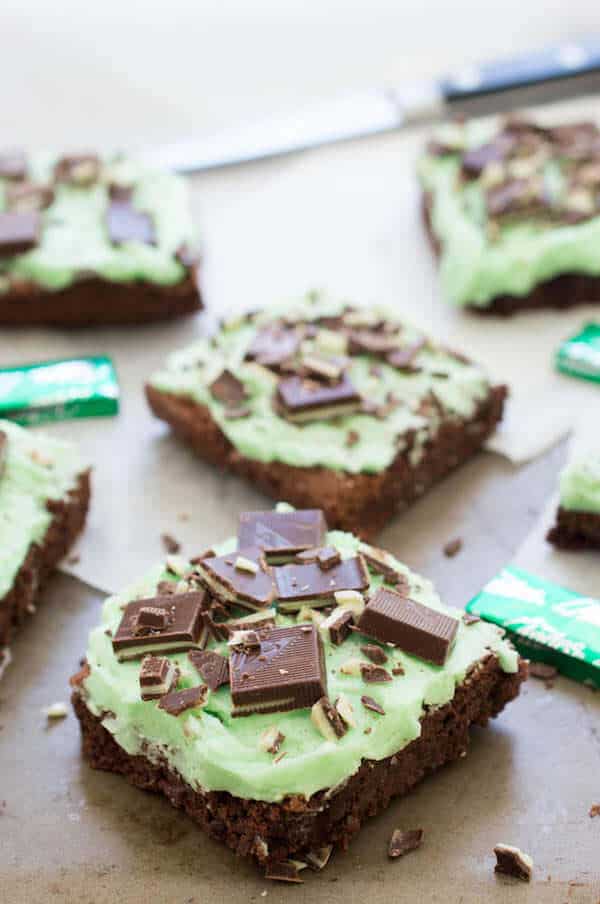 Chocolate Mint Andes Brownies